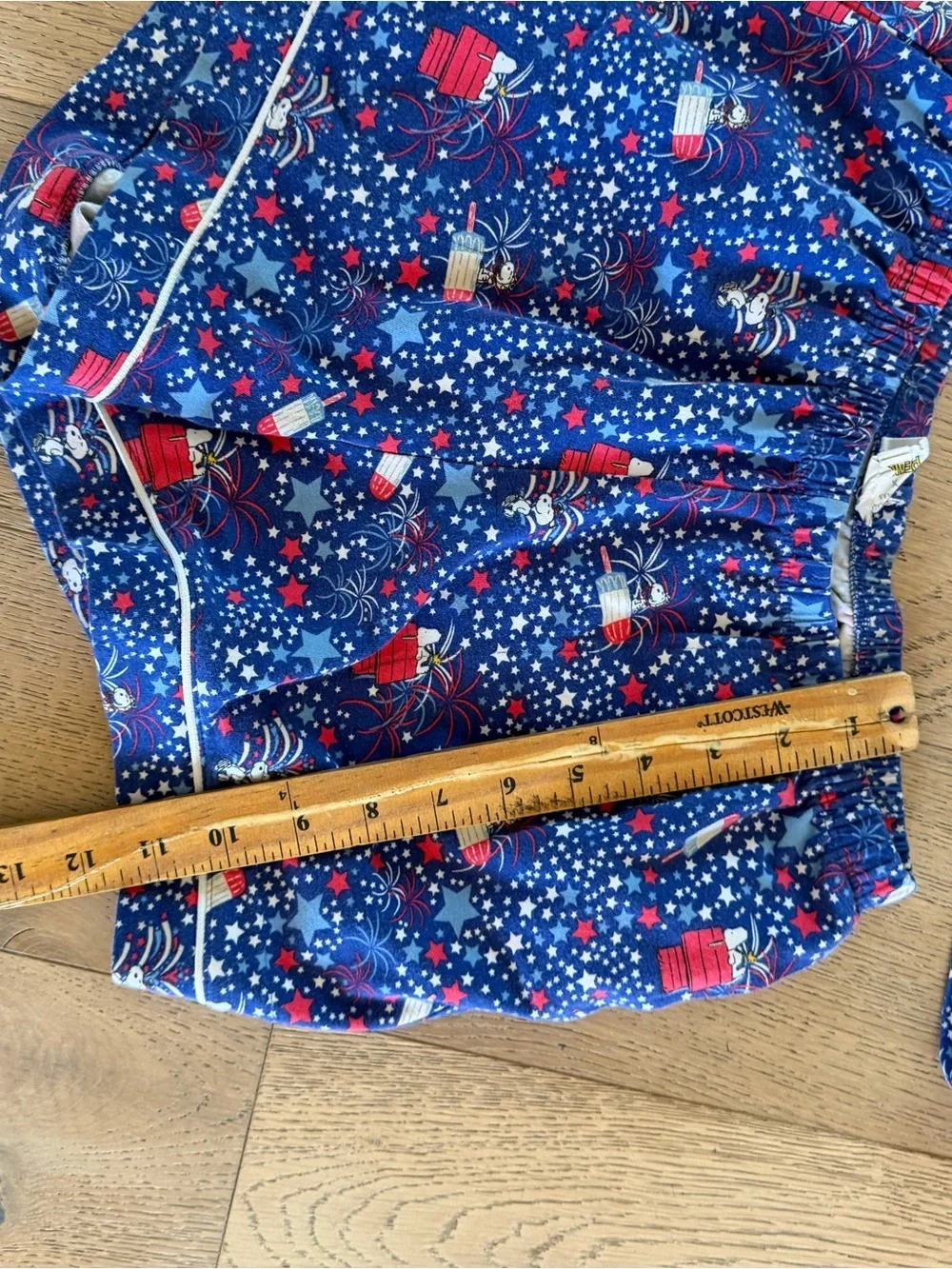 Bed Head Pajamas x Peanuts Pajama Set Red White and Blue XS
